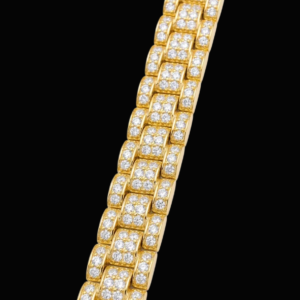 Iced Out Yellow Polish Watch Strap Moissanite Bracelet