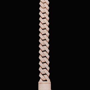 Iced Out Thic Rose Polished Cuban Link Moissanite Bracelet