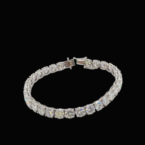 Iced Silver Unisex Moissanite Tennis Bracelet - 6MM