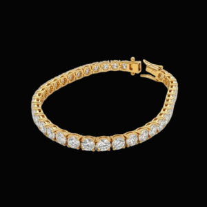 Iced Silver Yellow Polish Unisex Moissanite Tennis Bracelet- 5MM