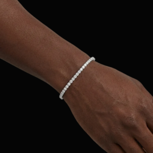 Iced Silver Unisex Moissanite Tennis Bracelet - 4MM