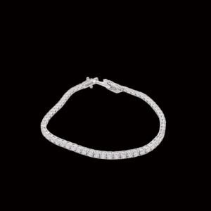 Iced Silver Unisex Moissanite Tennis Bracelet - 3MM