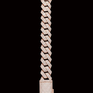 Iced Out Thic Rose Polished Cuban Link Moissanite Bracelet