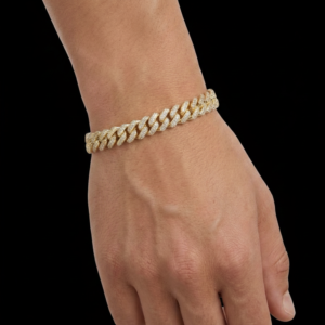 Iced & Sparkling Yellow Polished Cuban Link Moissanite Bracelet