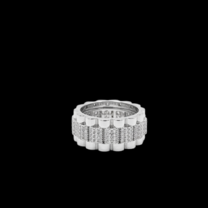 Iced Out Watch Strap Silver Moissanite Band