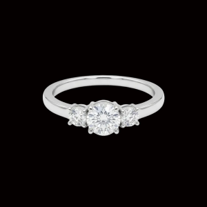 Sleek Circular Silver Moissanite Ring
