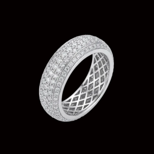 Iced Out Thicc Silver Moissanite Band