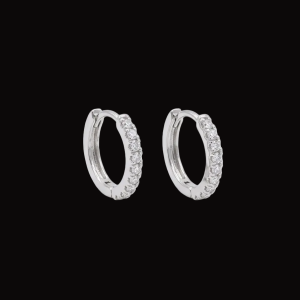 The 'Classic' Silver Moissanite Hoop Earrings