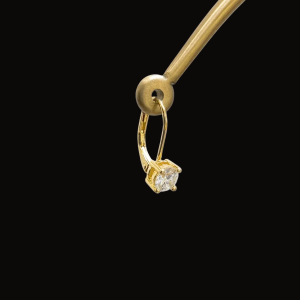 Elegant Yellow Polished Droplet Moissanite Earrings