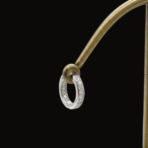 Classy Silver Daily Wear Moissanite Hoop Earrings