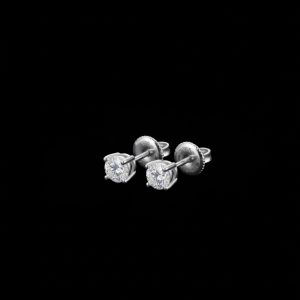 Tiny Shining Daily Wear Silver Moissanite Stud Earrings