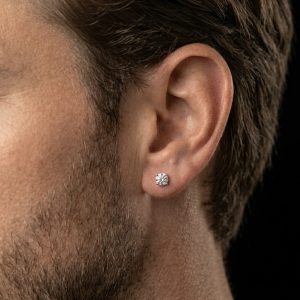Tiny Shining Daily Wear Silver Moissanite Stud Earrings
