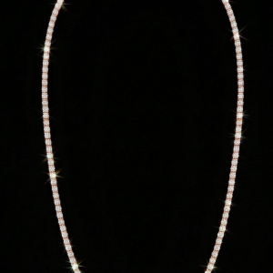 Iced Out Rose Polished Moissanite Tennis Chain- (2 MM Width)