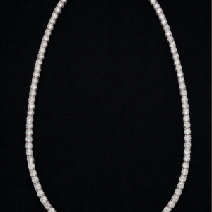 Iced Out Silver Moissanite Tennis Chain - (3 MM Width)