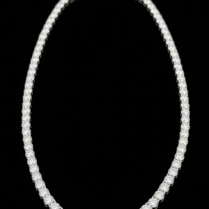 Dripped Out Silver Moissanite Tennis Chain - (5MM Width)