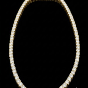 Dripped Out Yellow Polished Moissanite Tennis Chain - (5MM Width)