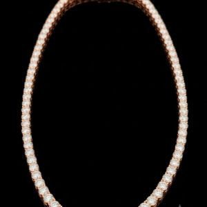 Dripped Out Rose Polished Moissanite Tennis Chain - (5MM Width)