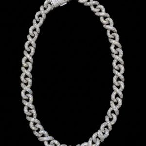 Big Ice Infinity Cuban Silver Moissanite Chain