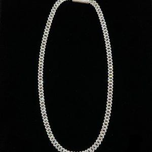 Blingy Bling Cuban Link Silver Moissanite Chain