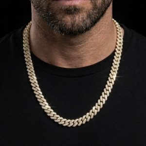 Dripped Out Miami Style Cuban Link Silver Moissanite Chain