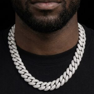 Big Ice Rounded Miami Cuban Link Silver Moissanite Chain - 18 MM